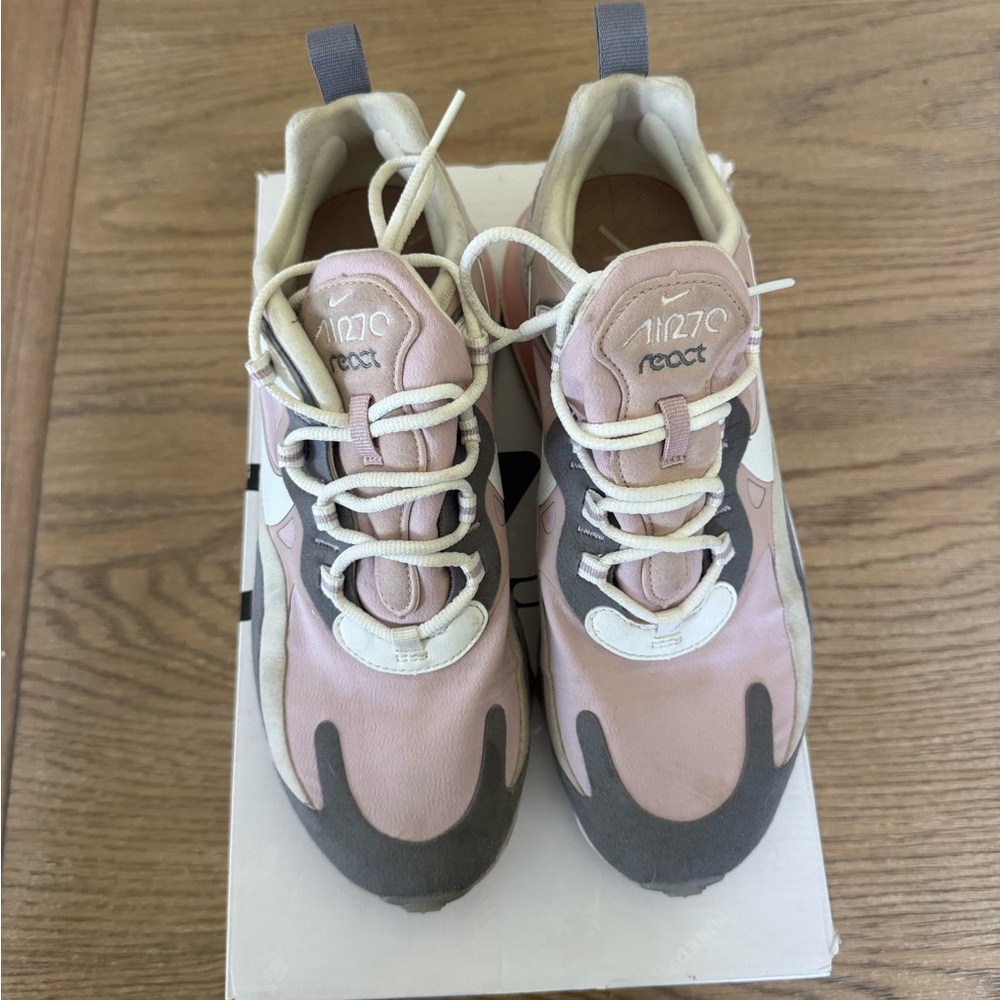 Nike Air Max 270 React Plum Chalk Stone Mauve (Women's) - Picture 2 of 7